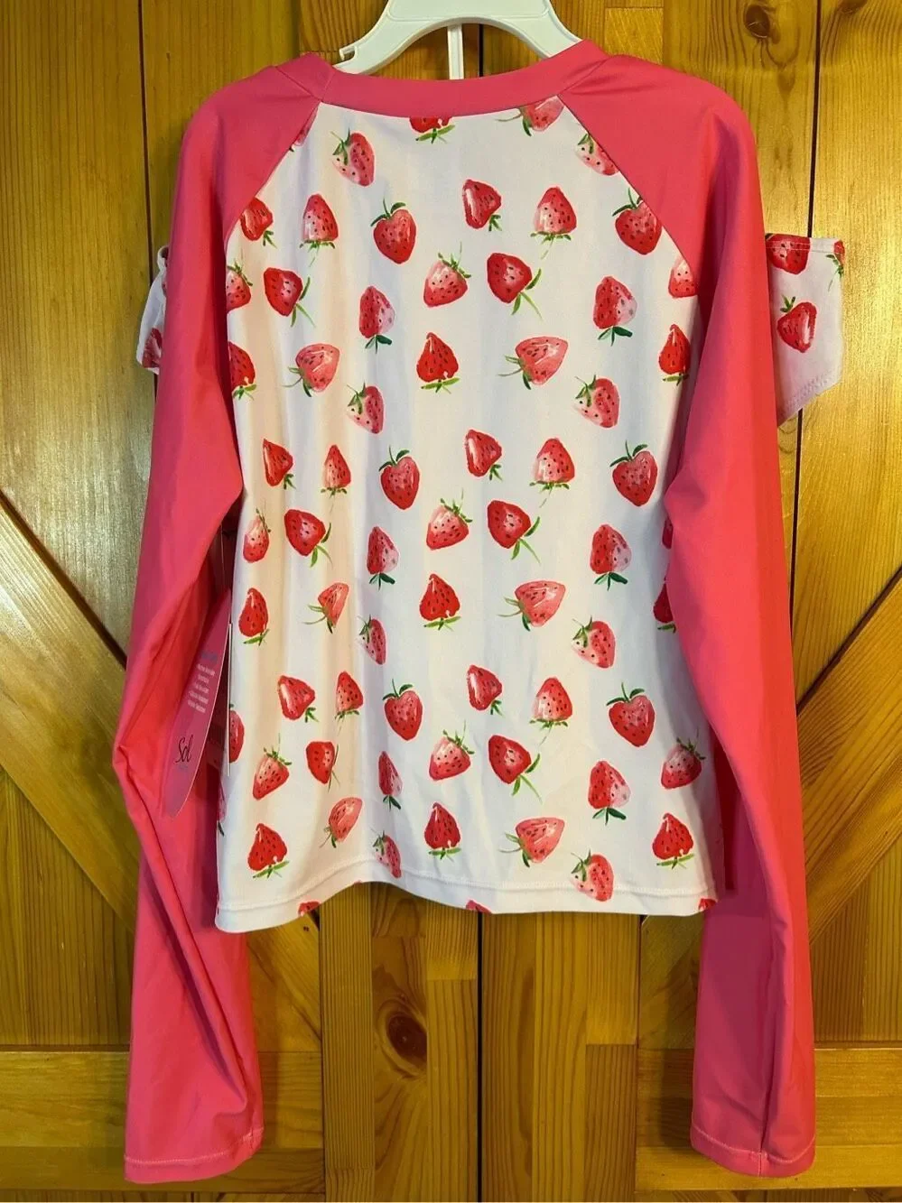 Girls Sol Swim UPF 50 2 Piece Long Sleeve Swimsuit Size 18.5 nwt (0255)